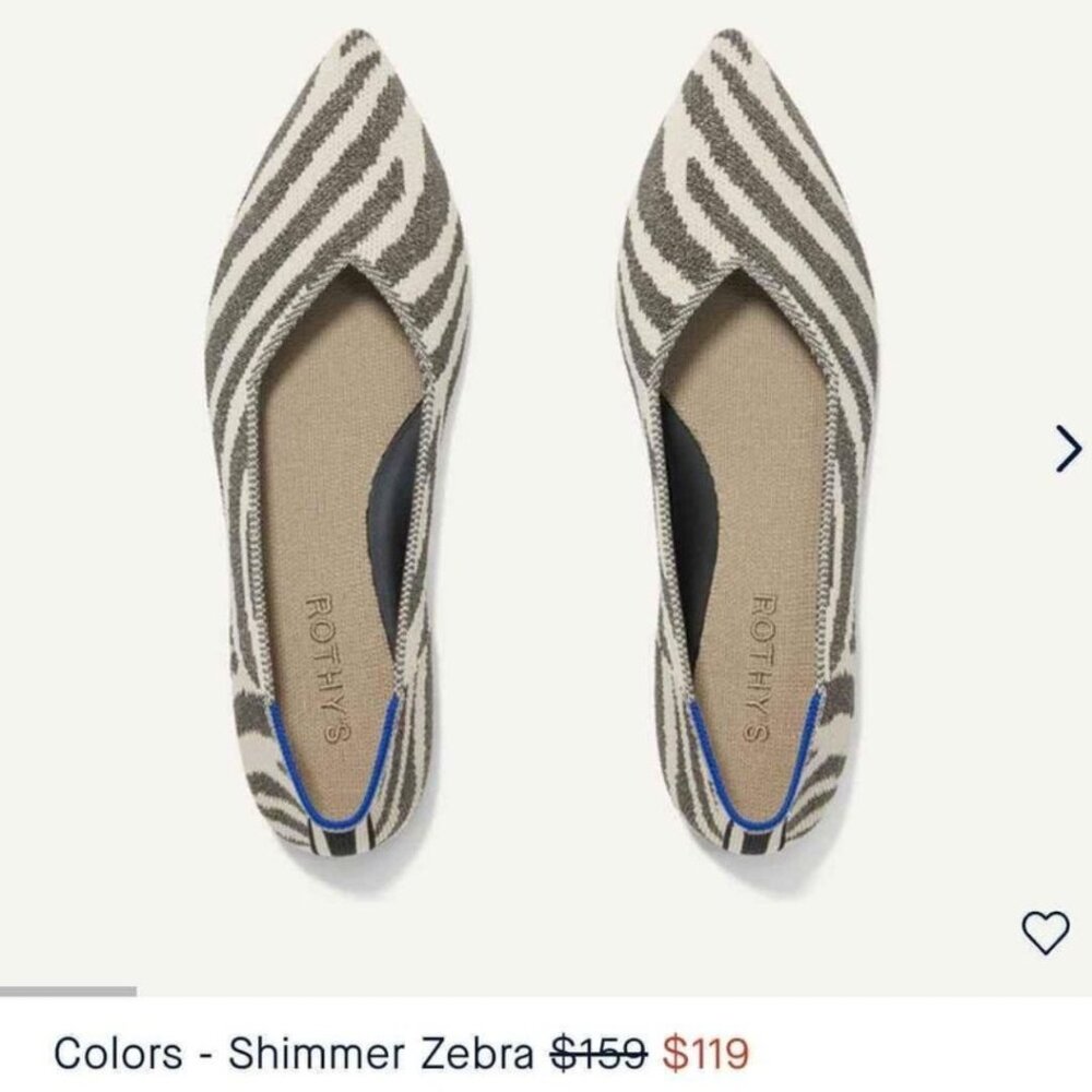 Roths shimmer zebra flats